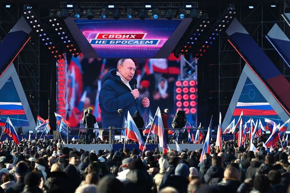 Discours interrompu de Poutine au stade: Selon Le Kremlin, c'est dût à un problème technique