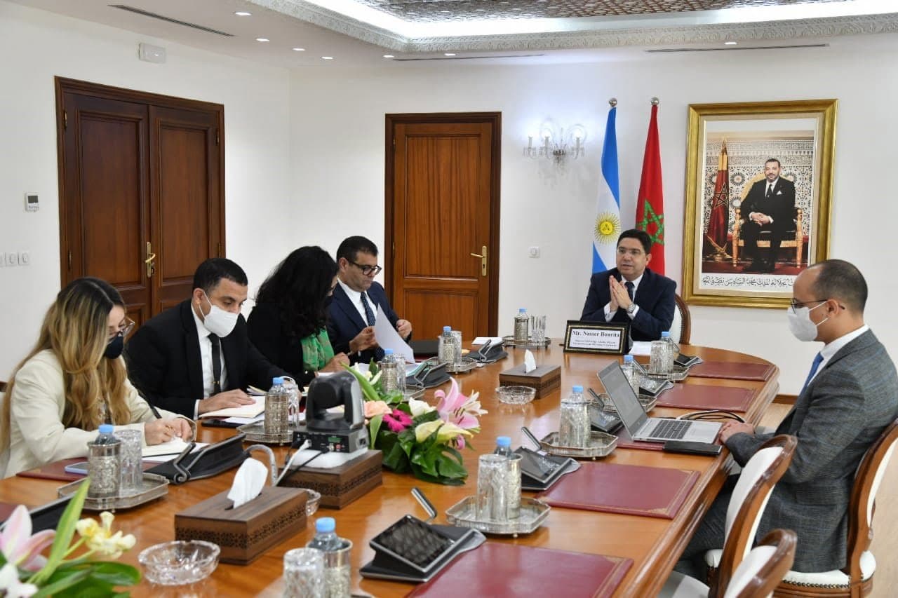 Entretien par visioconférence de M. Nasser Bourita et son homologue Argentin M. Santiago Andrés Cafiero (photos)