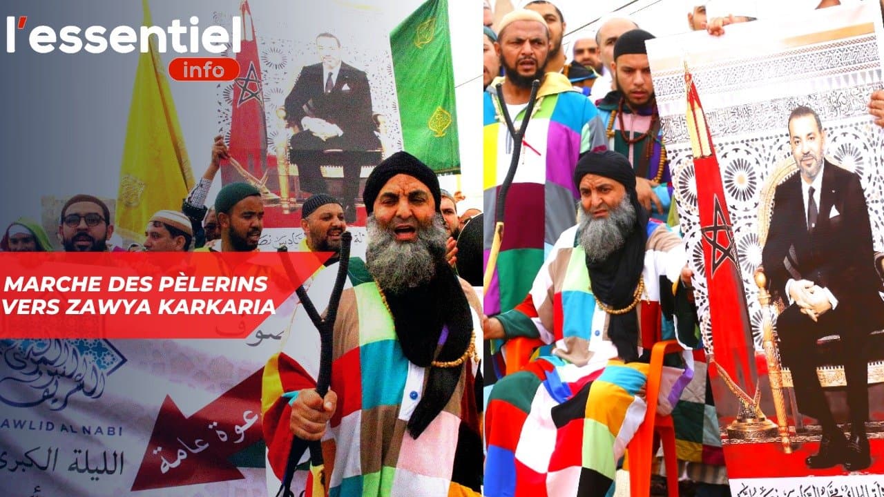 Vidéo: Marche des pèlerins vers : " Zawya Karkaria "