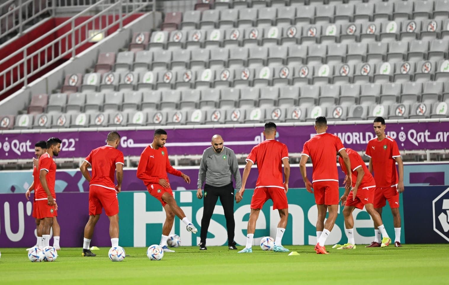 Qatar 2022 : deuxième séance d'entrainement des Lions de l’Atlas
