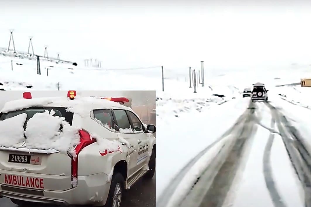 Khénifra s'est vêtue en blanc: Une vague de froid intense et de fortes chutes de neige - Vidéo