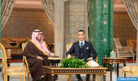 SAR le Prince Héritier Moulay El Hassan reçoit SAR le Prince Turki Ben Mohammed Ben Fahd Ben Abdulaziz.