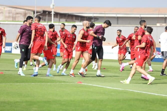 CAN-2023: Dernier entrainement des Lions de l’Atlas avant le match face à la Zambie