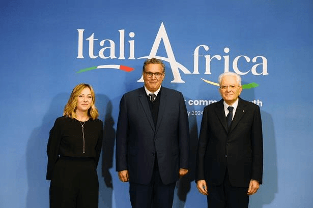 Sommet Italie-Afrique : M. Akhannouch est reçu par le Président de la République italienne.