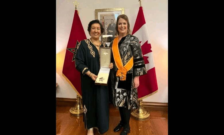 Ottawa : L'ancienne ambassadrice du Canada au Maroc décorée du Grand Cordon du Wissam Alaouite.