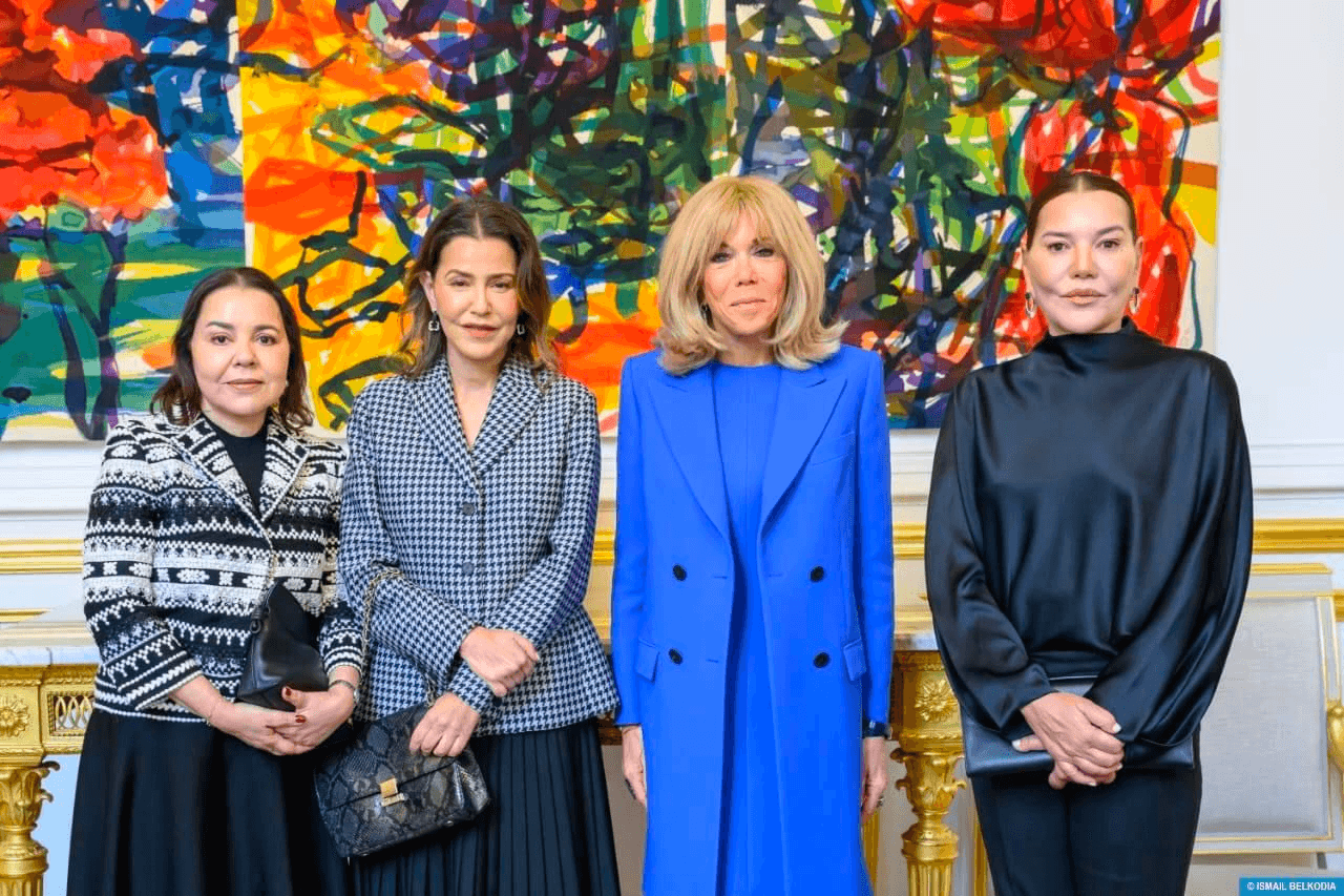 Les princesses marocaines reçues par Brigitte Macron à l'Élysée