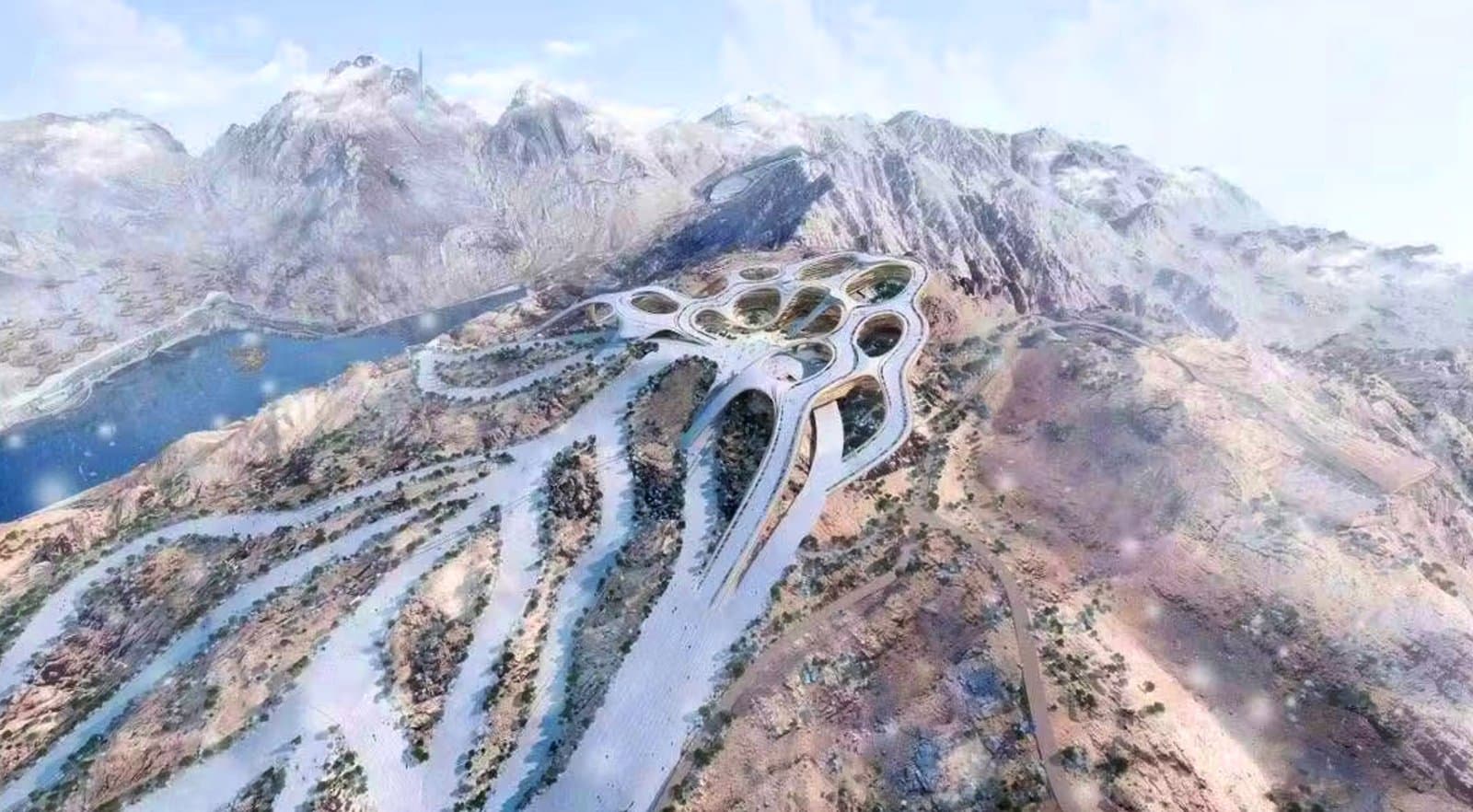 Première station de ski futuriste et durable du monde en Arabie Saoudite