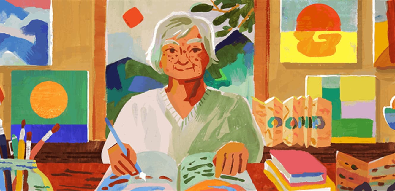 Google rend hommage à l'écrivaine arabe Etel Adnan : un voyage de créativité et de réflexion à travers les cultures
