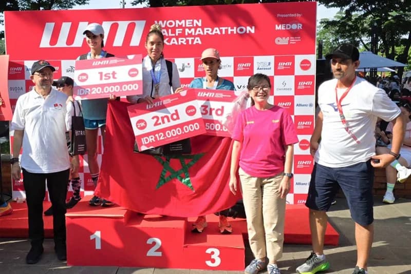 Les athlètes marocaines dominent le podium du semi-marathon féminin de Jakarta en Indonésie