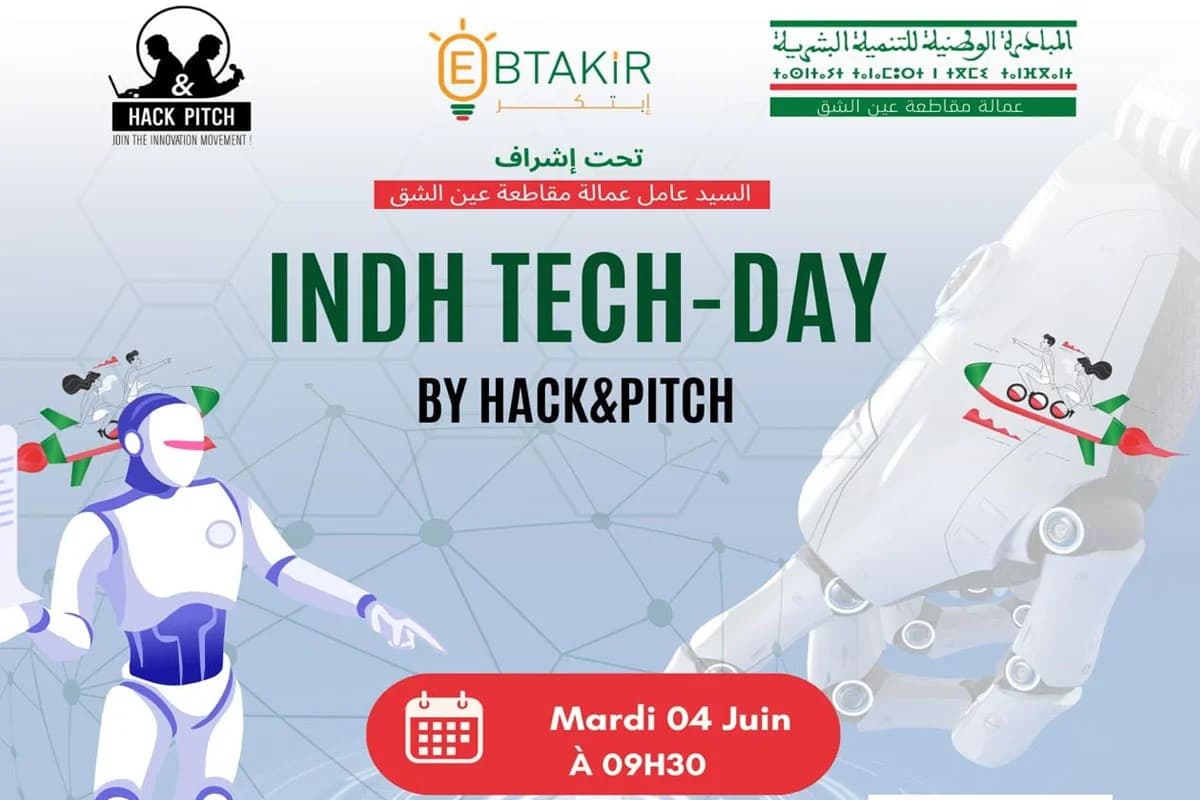 Entrepreneuriat : Tenue de la 1ère Édition de "INDH Tech-Day by Hack&amp;Pitch" à Casablanca
