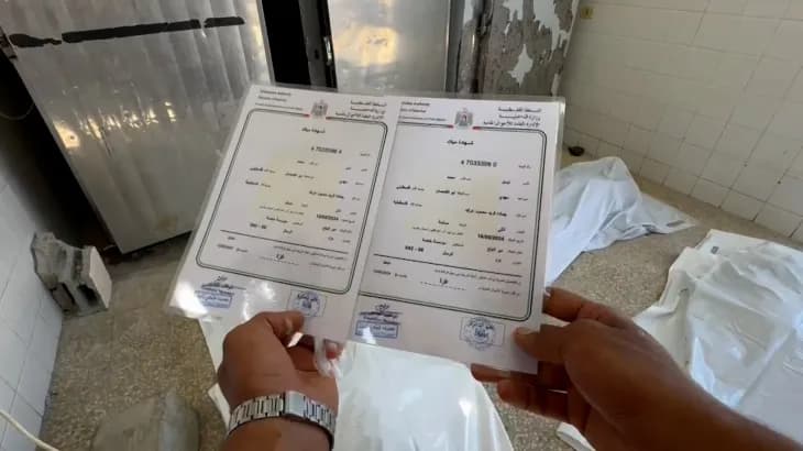 Le jour où ils ont reçu leur acte de naissance… un Palestinien était attristé par le martyre de ses jumeaux à Gaza