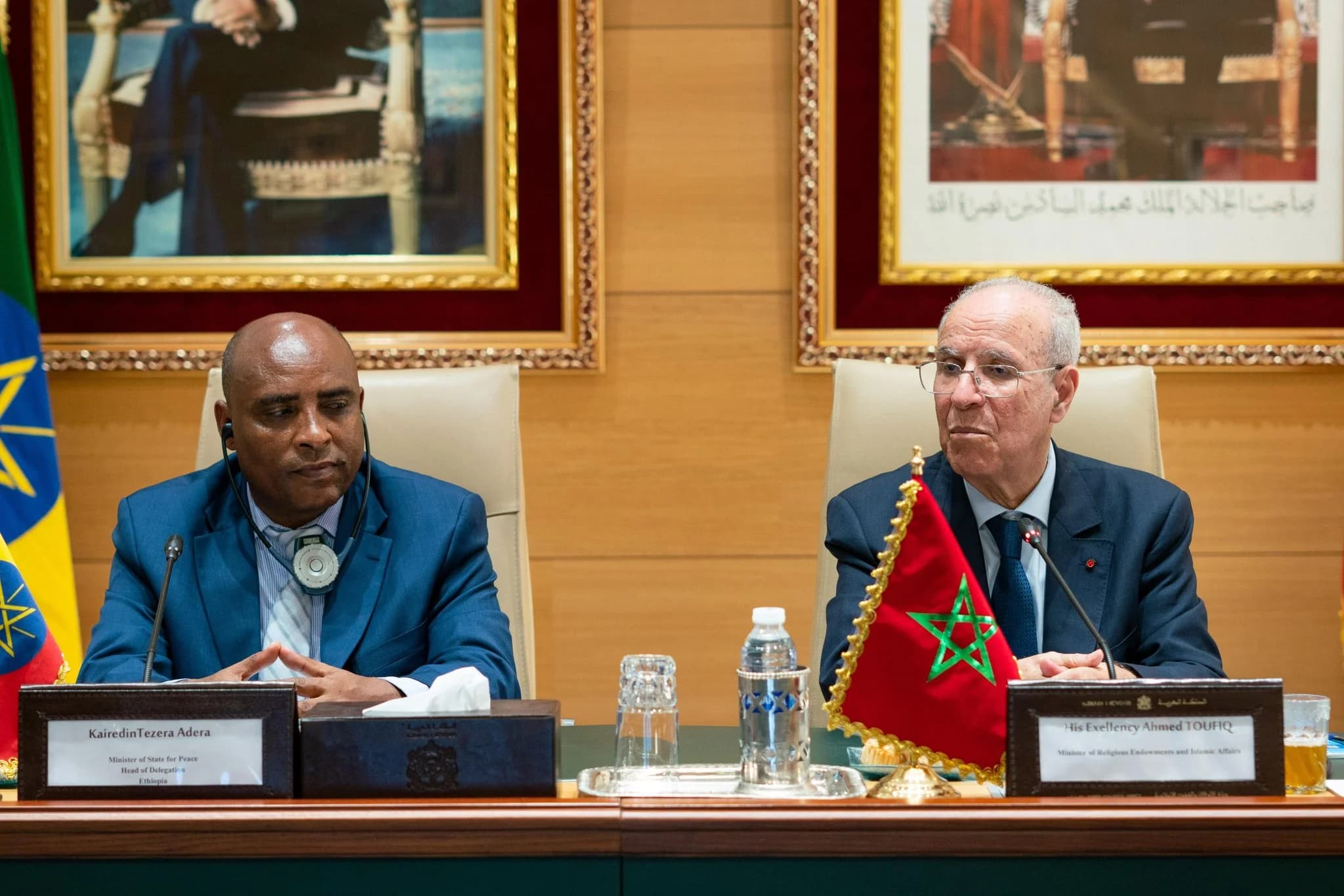Ahmed Toufiq s'entretient avec une délégation du ministère de la Paix éthiopien