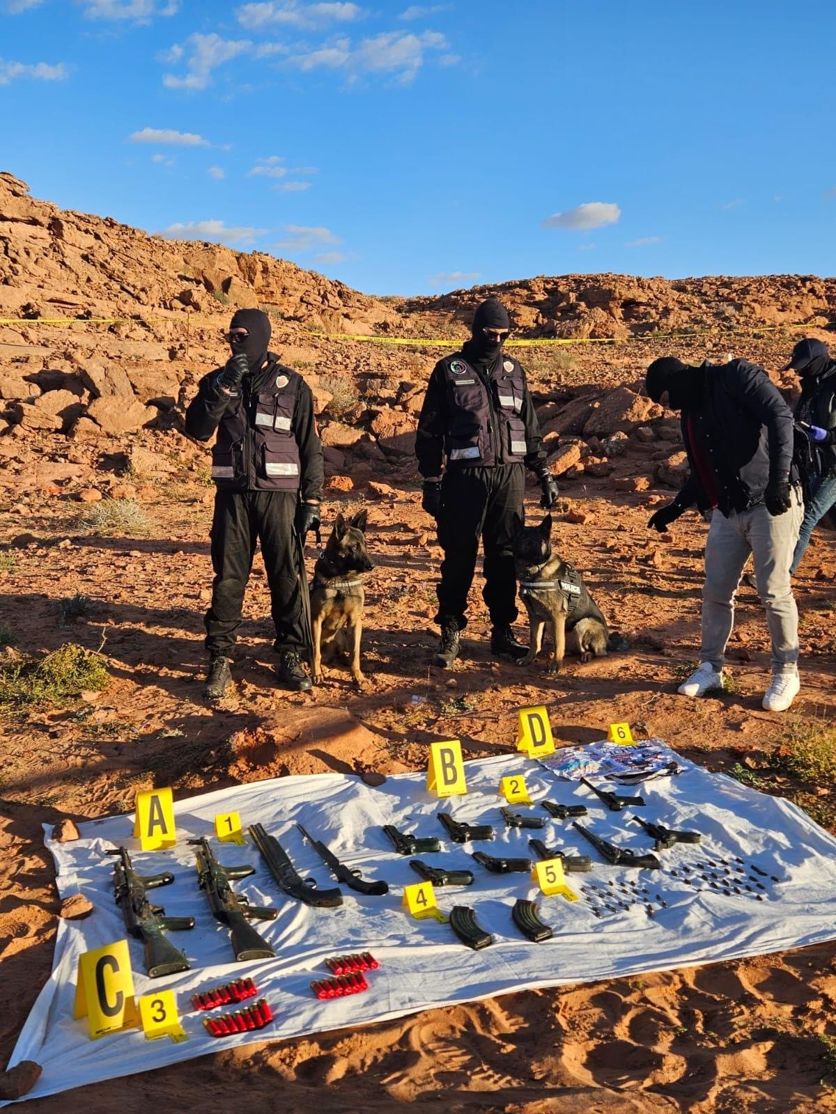 Base de soutien terroriste et armes découvertes à Errachidia