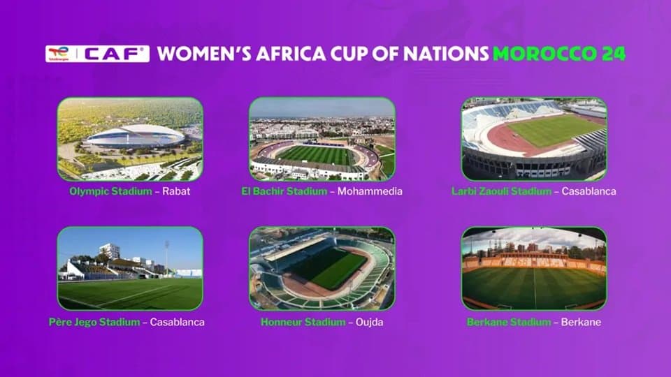 CAN Féminine 2024 : Six stades mobilisés au Maroc