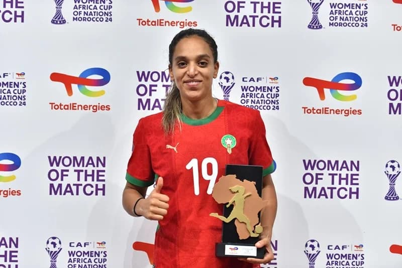 Sakinah Ouzraoui élue joueuse du match Maroc-Ghana