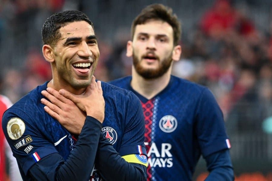 Doublé de Hakimi: le PSG reprend la tête de la Ligue 1