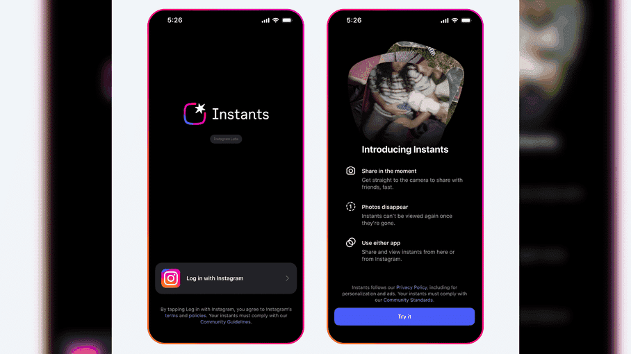 Instants, le nouveau format éphémère d’Instagram