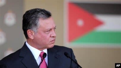 Le roi de Jordanie renouvelle son rejet du déplacement des Palestiniens