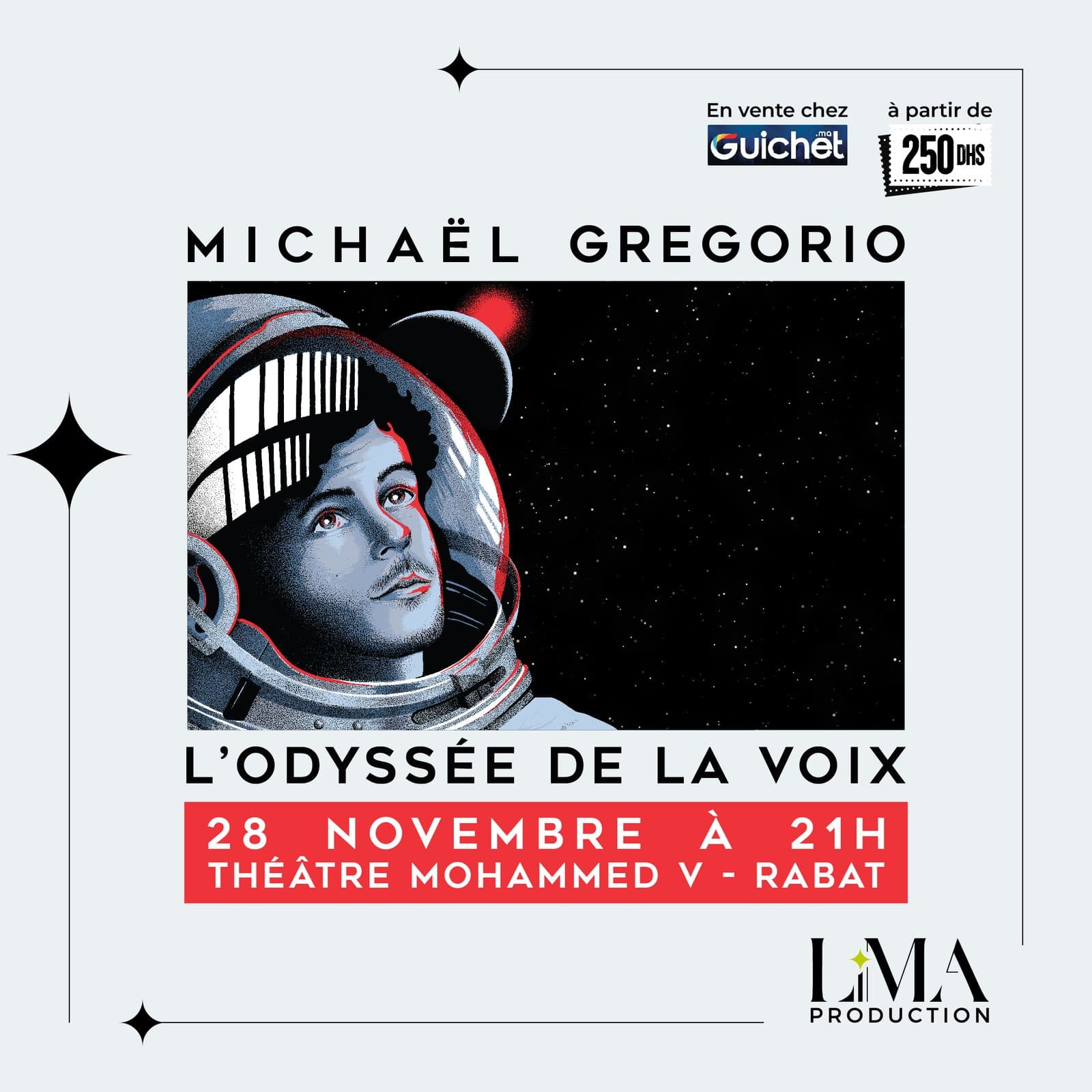 Michaël Gregorio: "L'Odyssée de la Voix" à Rabat, le 28 novembre 2024