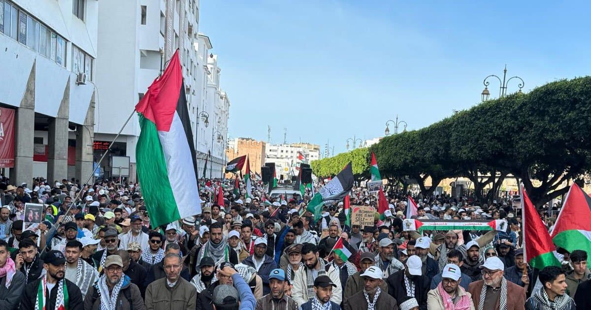 Des milliers de Marocains manifestent à Rabat en soutien à Gaza